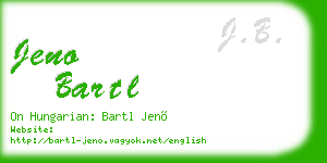jeno bartl business card