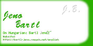 jeno bartl business card